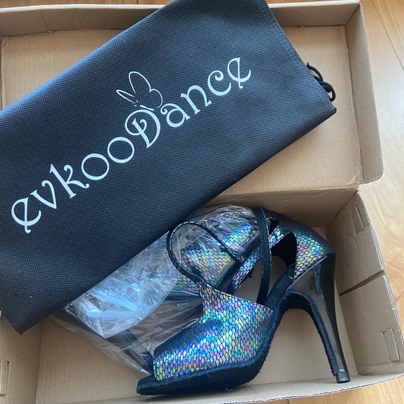 Practice Women Party Dance Shoes PU Rubber Sole. Size 5 - Picture 7 of 7